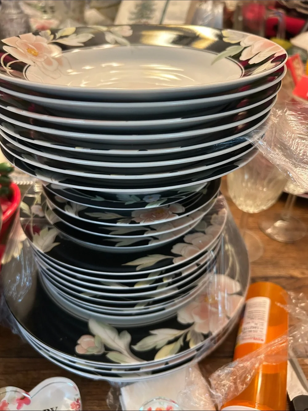 Finesse Black Magic Fine China Porcelain Soup Bowls Elegant Dining (8)